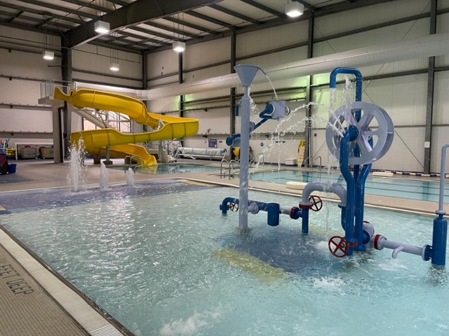 Indoor waterworks playground